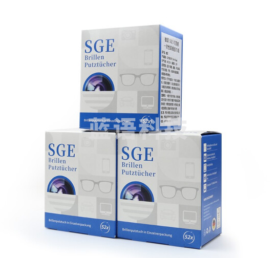 蔡司 一次性眼镜清洁湿巾纸 随身眼镜布 屏幕清洁纸 52片/盒*3盒
