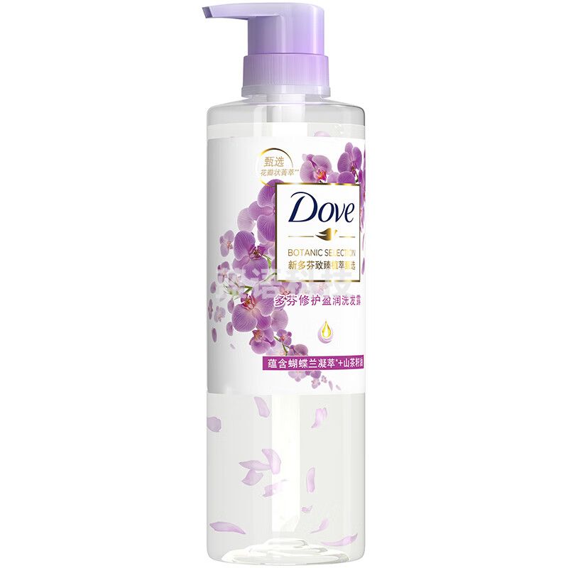 多芬(DOVE)天然植萃蝴蝶兰花香洗发露470ml 长效锁色柔顺护发 修护盈润洗发水洗发乳（无硅油）