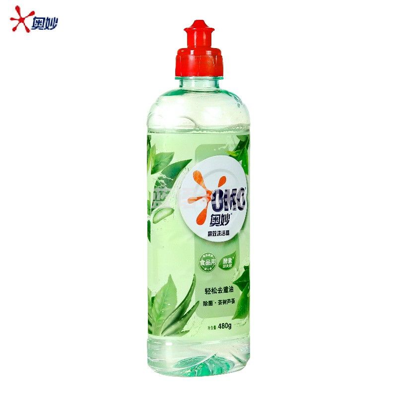 奥妙(OMO)高效洗洁精 食品级酵素 果蔬餐具净洗涤剂 高效去油(480g*24瓶)整箱