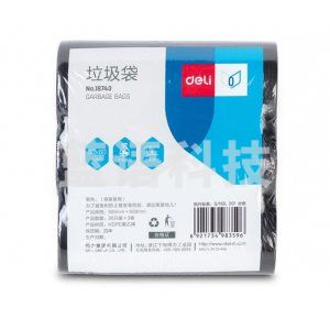 得力 deli 18743 垃圾袋(黑色)(50*60)(3卷/包)M&C30747