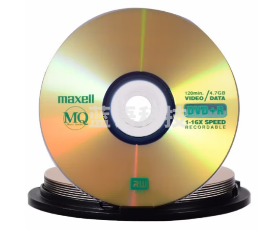 麦克赛尔 4.7G/16X DVD+R光盘 (10片筒装) 彩色