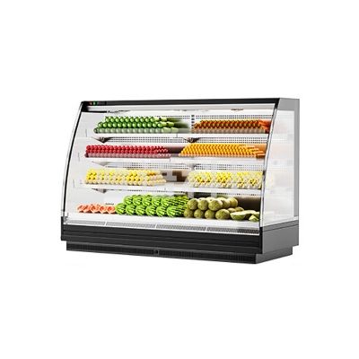 麦大厨 MDC-F14-HH-HXYT-2.0M 超市风幕柜商用水果蛋糕保鲜柜超市酸奶饮料展示柜冷藏麻辣烫弧形一体机