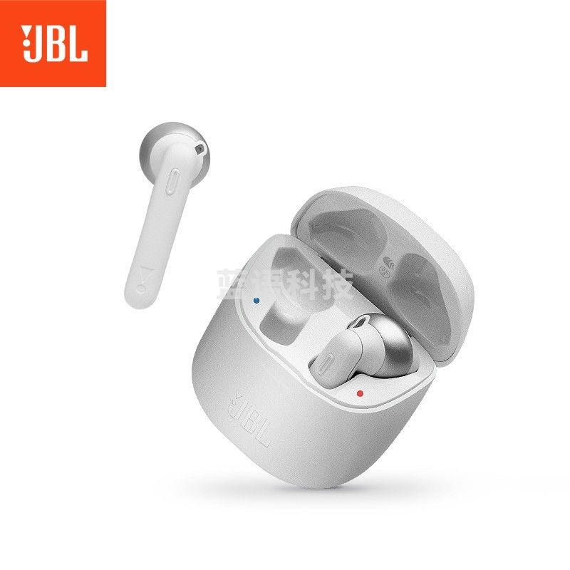 JBL TUNE225TWS 真无线蓝牙耳机 通话降噪手机音乐半入耳式耳机 双耳立体声苹果安卓手机耳机 珍珠白