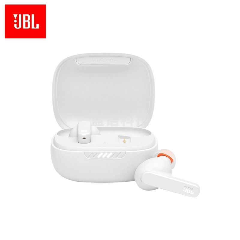 JBL LIVE PRO+白色 蓝牙耳机 主动降噪真无线耳机 无线运动耳机 防水防汗 苹果华为安卓通用
