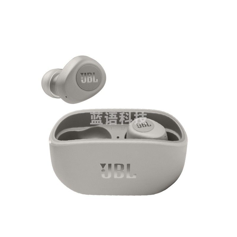 JBL W100TWS 真无线蓝牙耳机 入耳式音乐耳机 通话降噪 双耳传输 苹果安卓手机带麦游戏耳机 摩登灰