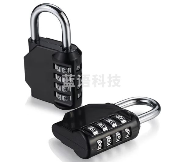 海斯迪克 HKL-179 4位房门柜子加长挂锁 密码锁 短梁
