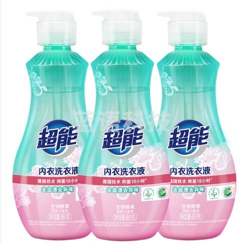 超能 内衣洗衣液5.16斤（860g*3瓶） 清新祛异味 内衣内裤洗 内衣净