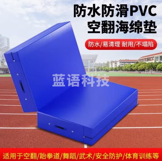 猎钢狼 跳高专用折叠加厚体操训练海绵垫跆拳道攀岩防摔武术空翻垫子 1.6米*0.8米厚10厘米 【50密度】