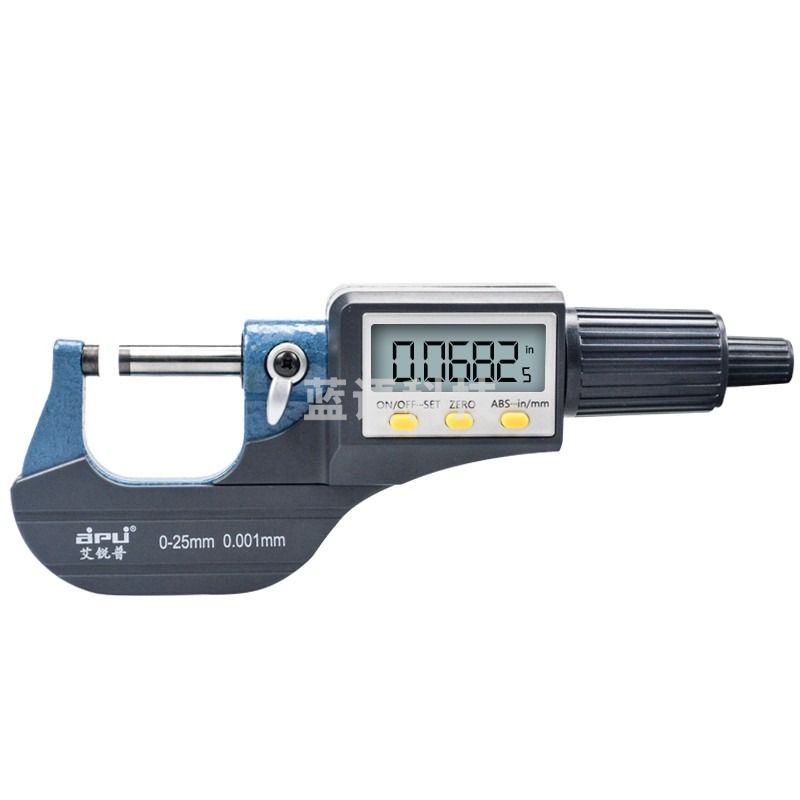 艾锐普 数显千分尺高精度0.001mm外径千分卡尺螺旋测微器分厘卡尺 0-25mm