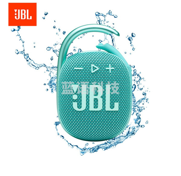 JBL CLIP4 无线音乐盒四代 蓝牙便携音箱+低音炮 户外音箱 迷你音响 IP67防尘防水 超长续航 一体卡扣 薄荷青