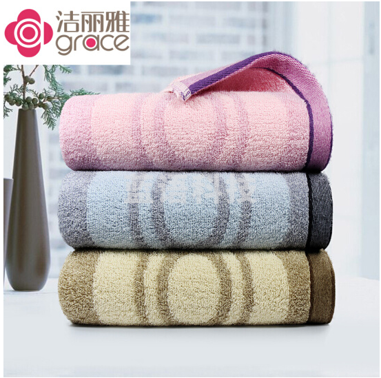 洁丽雅毛巾纯棉洗脸毛巾成人擦脸巾毛巾舒适全棉加厚面巾柔软吸水洗脸巾春夏 加厚毛巾3条装 115克/条（颜色随机）
