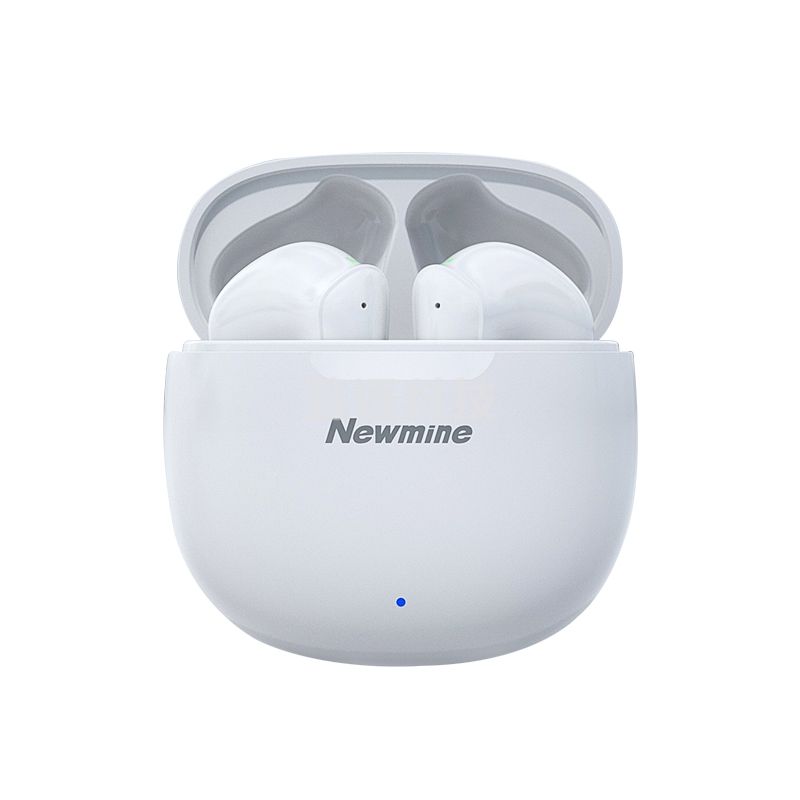 纽曼（Newmine） 蓝牙耳机 L6 双唛降噪半入耳式耳机长续航跑步运动通用苹果华为小米手机的耳机 白色