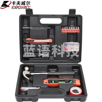 卡夫威尔 家用维修工具箱车载工具箱组合电工木工维修五金手动工具组套 H3027A