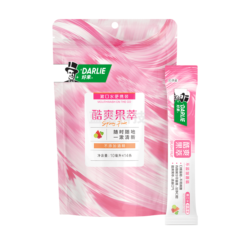 DARLIE 好来(原黑人)酷爽果萃(便携)漱口水10ml*14条 清新口气 清爽果味（组）