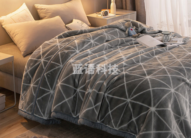 雅鹿·自由自在 毛毯加厚双层拉舍尔毛毯 灰菱格200*230cm