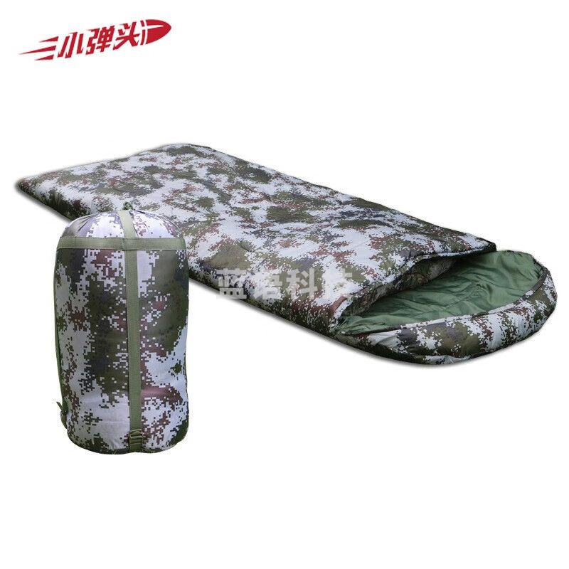 户外野营睡袋迷彩成人信封式午休睡袋防潮防寒 L夏迷彩1公斤
