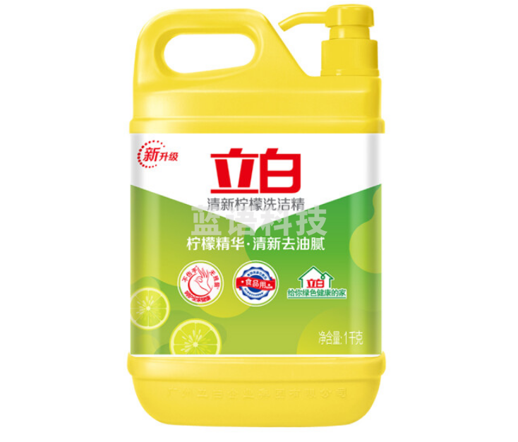 立白柠檬洗洁精1kg桶清新柠檬果蔬清洗*1瓶