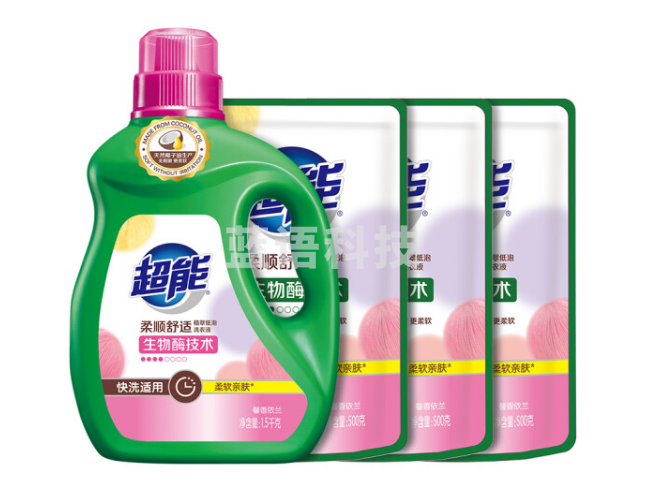 超能 柔顺舒适洗衣液 馨香依兰6斤套装（1.5kg/桶+500g*3袋）