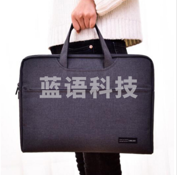 得力 5590 防水加厚拉链帆布文件袋 灰色（单位：个）