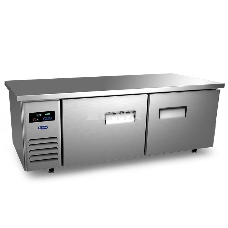 银都餐饮设备 工程款冷藏工作台风冷操作台平冷冰柜商用冰箱卧式冷藏柜奶茶店水吧操作台不锈钢厨房保鲜冷柜 风冷冷藏（1℃～+8℃ 三级能效 长1.2米×宽0.7米×高0.8米