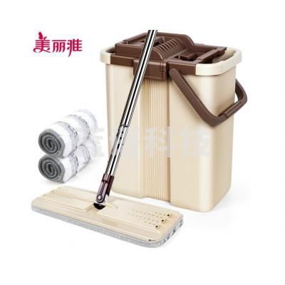 美丽雅 大号洗刷刷平板拖把 网红省力刮刮桶免手洗懒人地拖 HC068926