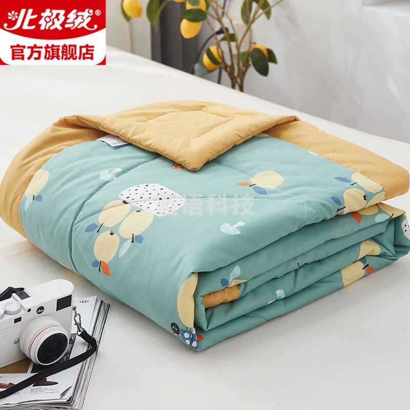 北极绒 被子被芯 空调被水洗棉夏凉被 可水洗夏被夏天薄被子双人床被褥 香梨200*230cm