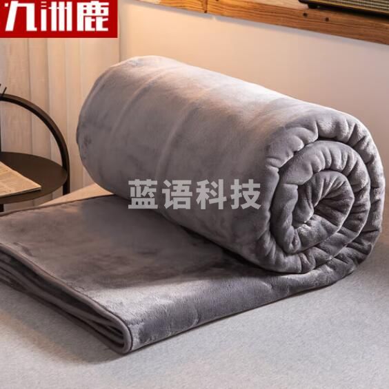 九洲鹿 毛毯 加厚法兰绒毯子 四季透气空调毯透气毛巾被盖毯 150*200cm