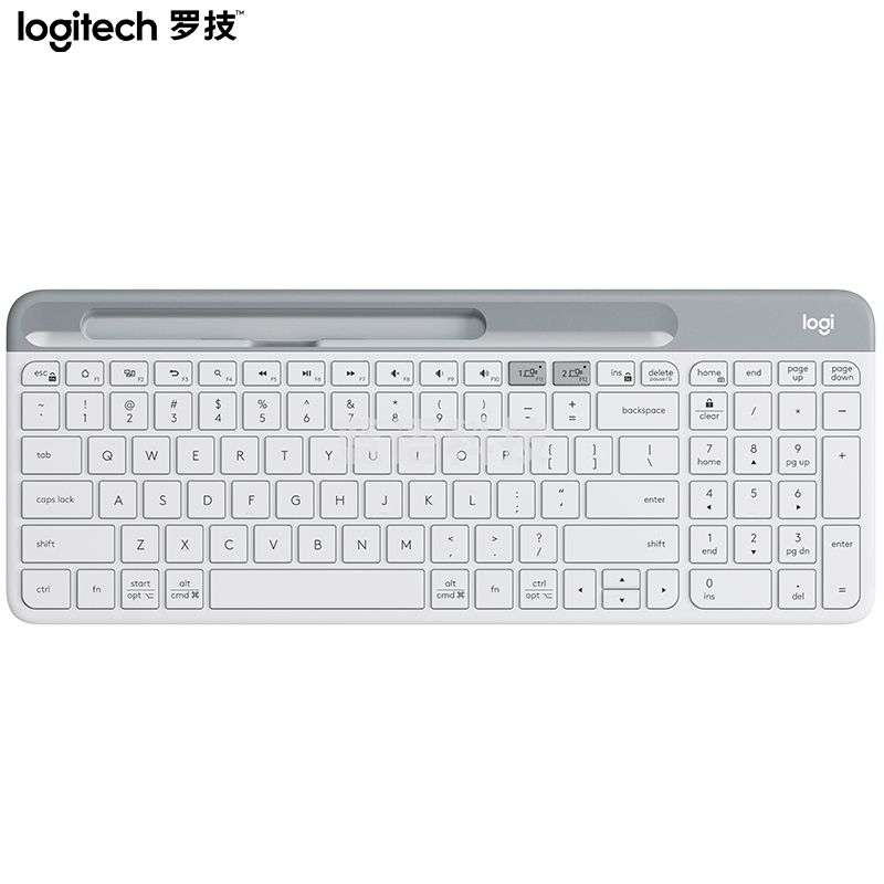 罗技（Logitech） K580 键盘 蓝牙键盘 办公键盘 无线键盘 便携超薄键盘 笔记本键盘 平板键盘 芍药白