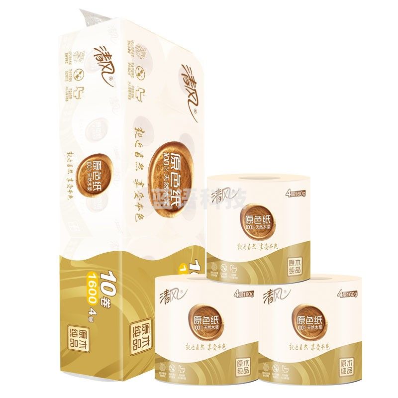 清风（APP） 原色纸 4层160克10卷