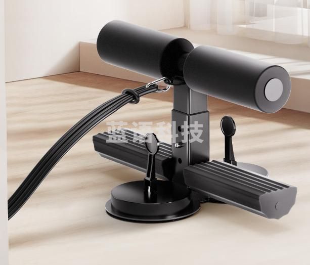 曼迪卡威仰卧起坐辅助器卷腹拉力器绳健身瘦肚子器材中考训练双吸盘固定