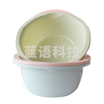 塑料盆 直径约37cm洗脸盆洗漱盆 加厚大号带把手加深耐摔 颜色随机