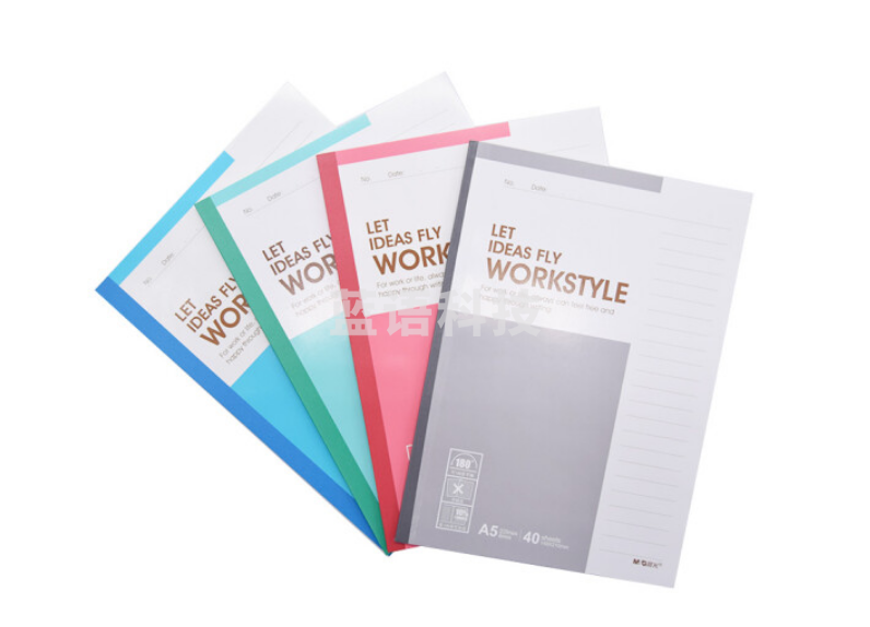 晨光 M＆G 无线装订本 APYJQ411 A5 (红色、蓝色、绿色、灰色) 40页/本 10本/封 (颜色随机)