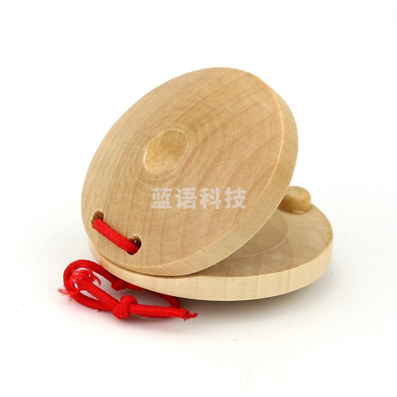 乐林源 幼儿园儿童响板奥尔夫打击乐器 表演午板哒哒舞板音乐圆舞板教学 木质响板一对 儿童击打乐器