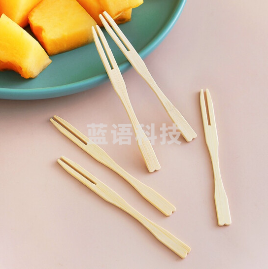 一次性叉子木制叉 甜品叉水果叉(100个/包)