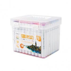 晨光 APMV0906 80色快干双头马克笔 学生重点标记记号笔 涂鸦笔绘画笔 80支/盒