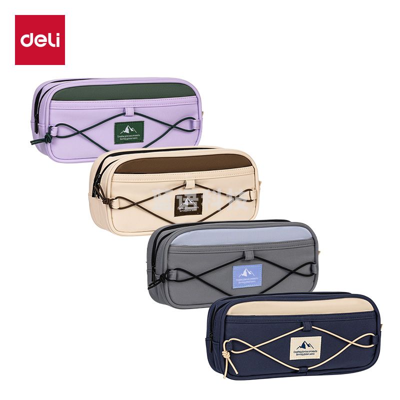 5月新品 得力BC424重回山野大容量复合式笔袋(混)(个)