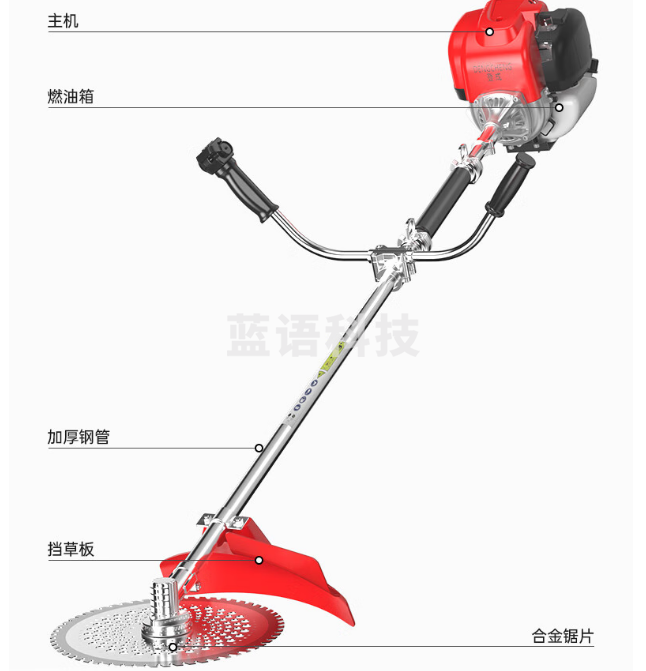 登成 割草机汽油机四冲程打草机大功率除草机侧挂式GX35除草松土割灌机