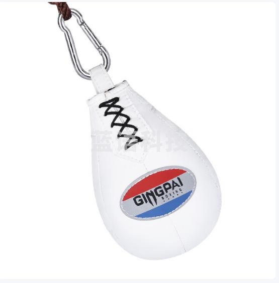 竞派超纤皮闪躲训练小沙袋沙包拳击反应下潜摇避躲闪实心悬挂速度球 闪躲球白色（1.5kg配绳扣）