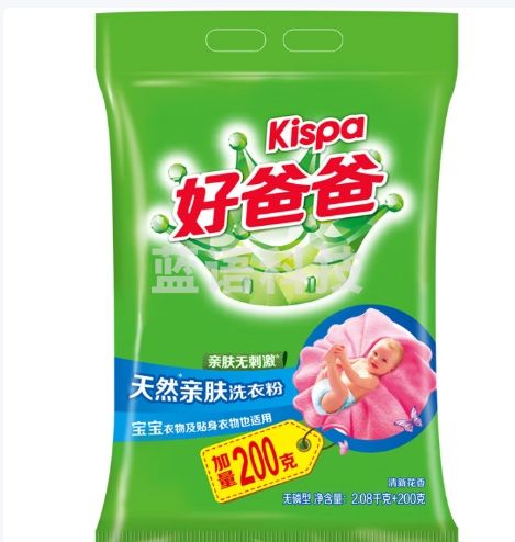 好爸爸天然亲肤洗衣粉加量4.56斤家庭装宝宝衣物适用清新花香柔顺速溶