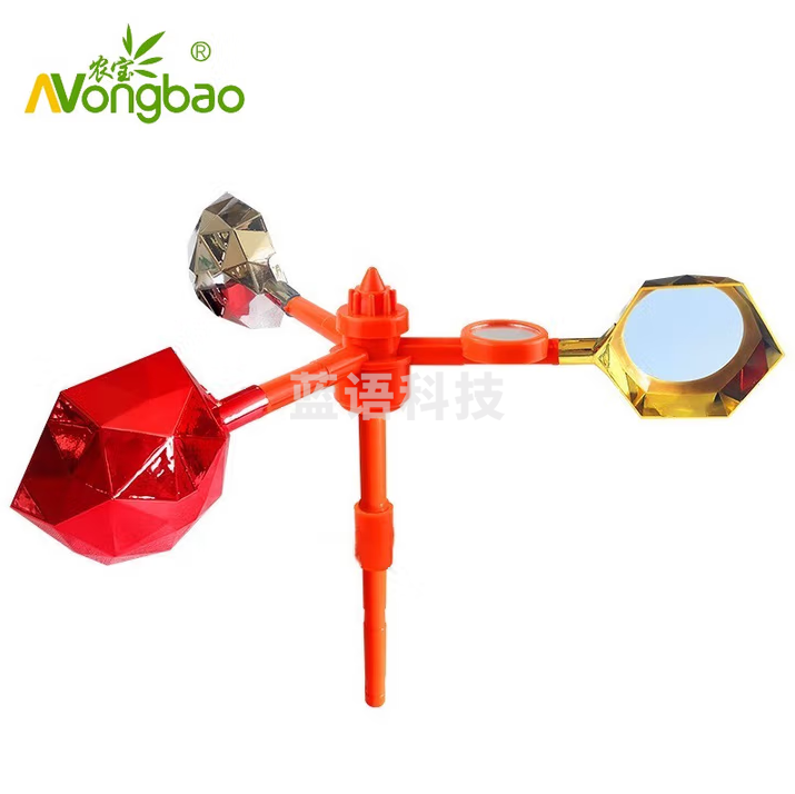 农宝 驱鸟神器太阳能风力驱鸟器果园农田防鸟器赶鸟吓鸟器 多彩反光款