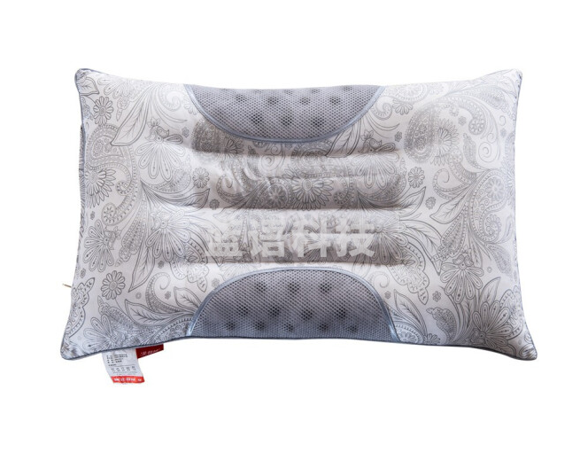 北极绒 枕头 枕芯 双排磁石决明子枕 酒店硬枕 灰色 单只装