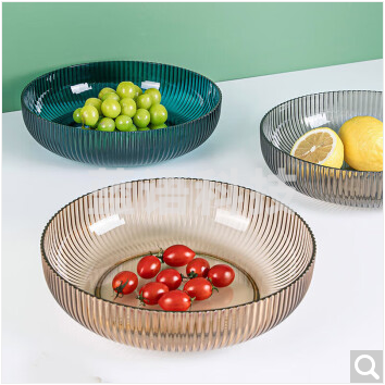 水果盘糖果零食盘干果盘轻奢风家用客厅托盘简约大号果盘 轻奢水果盘【圆形】绿色