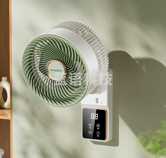 创维(Skyworth)冰岛壁挂式循环扇家用客厅卧室餐厅双重抗菌智能语音空气净化扇电风扇Q531 抹茶绿