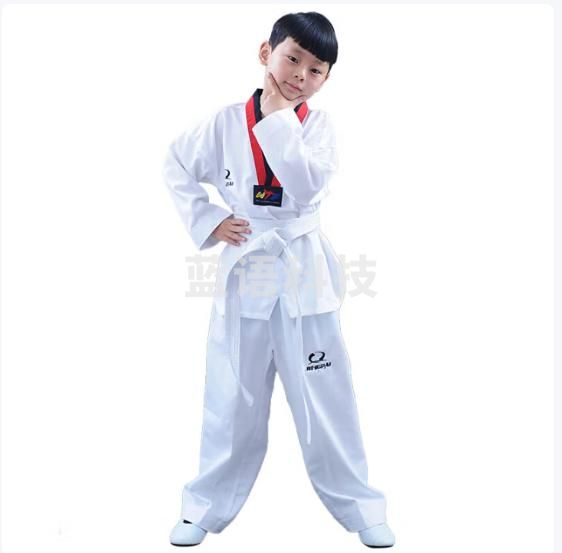 竞派道服跆拳道服成人儿童男 女款初学跆拳道服装专业训练服 150码