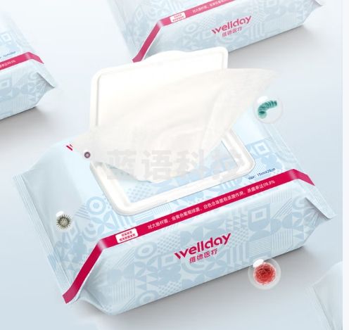 维德（WELLDAY）75% 湿巾消毒大包 棉片加大加厚15x20cm卫生湿纸巾80抽*3包
