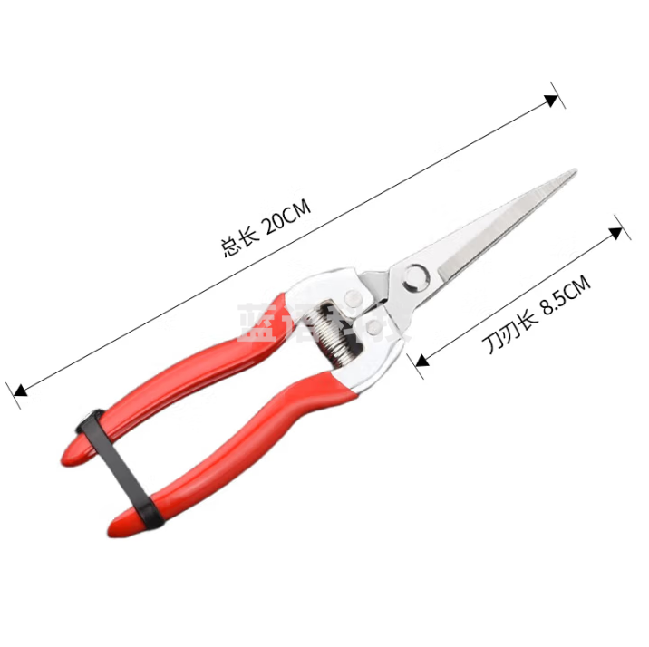 农宝 修枝剪采摘神器剪枝剪刀摘果神器园艺花艺工具剪树枝剪刀 红色