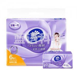 维达 Vinda V2887 抽取式面巾纸 棉韧立体美 3层*100抽软抽 S码 母婴可用 6包/提