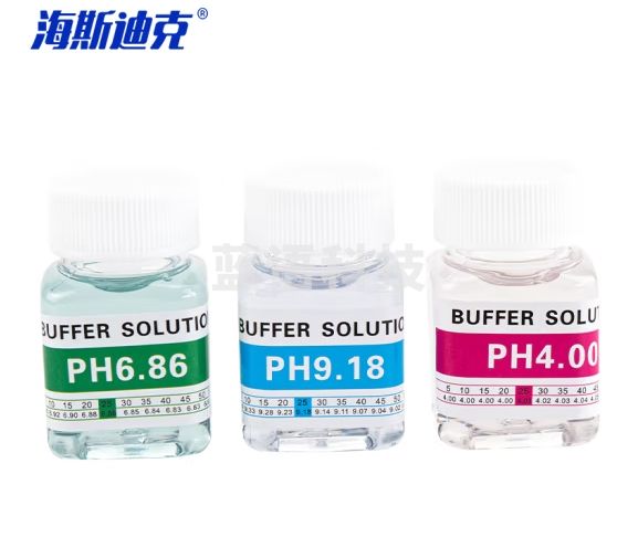 海斯迪克 HKCL-815 标准缓冲剂/液 4.00/6.86/9.18三点校正pH缓冲剂缓冲液 校准液 50ml/瓶*3