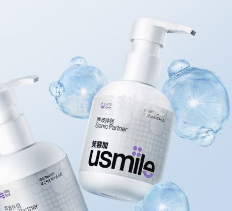 usmile笑容加 声波伴侣净齿牙膏170g（海洋）清新口气 清洁