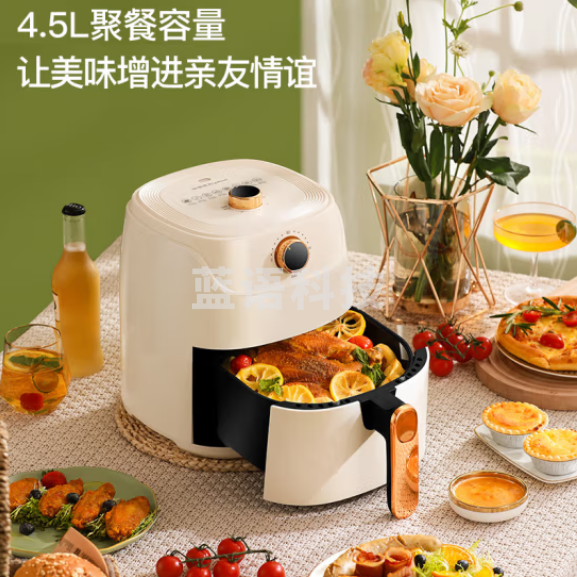 荣事达（Royalstar）空气炸锅4.5L大容量不粘涂层多功能家用无油烟煎炸 电炸锅薯条机RS-AF126